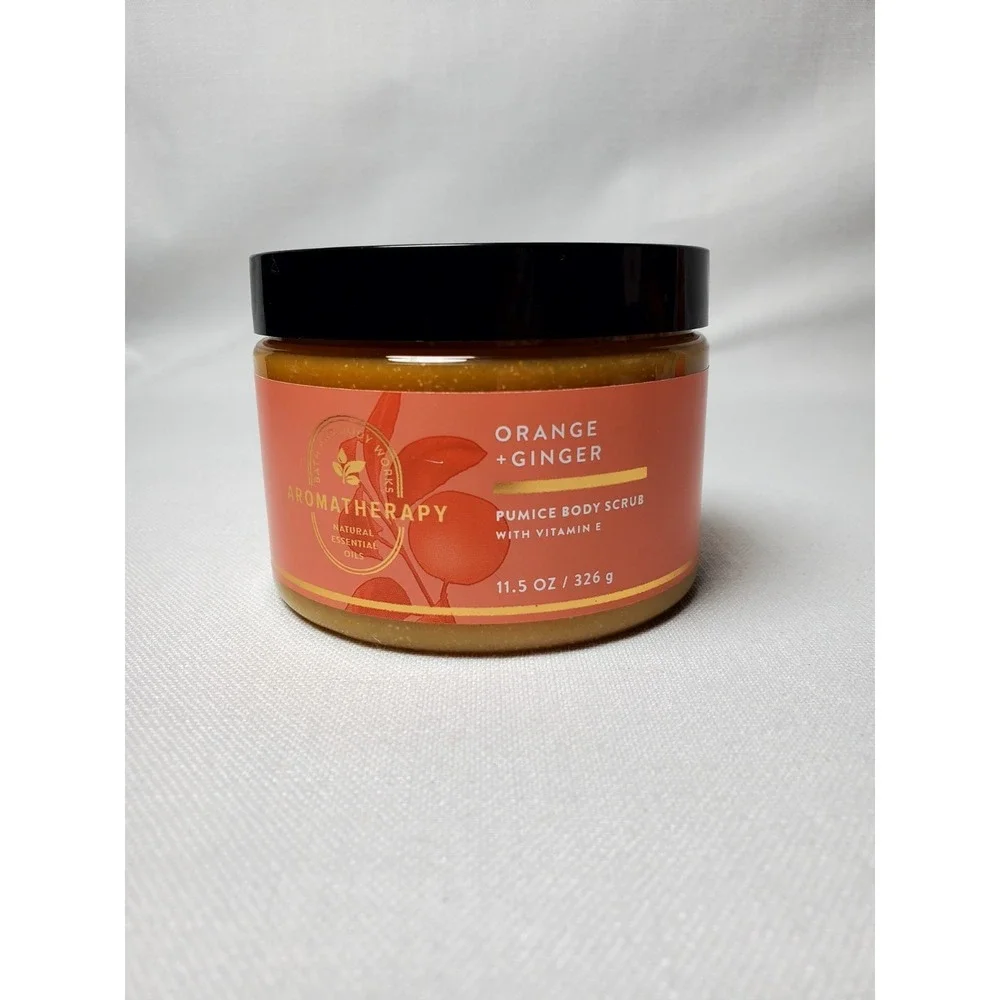 Bath & Body Works Aromatherapy Orange + Ginger Pumice Body Scrub 11.5 oz Discon.
